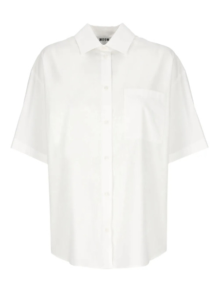  Msgm Camisa Con Bolsillo De Parche - Blanco 
