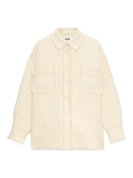  Msgm Camisa Con Bordes Deshilachados - Neutro 