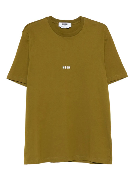  Msgm Camiseta Con Logo Estampado - Verde 