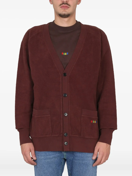  Msgm Cárdigan De Algodón - Marrón 