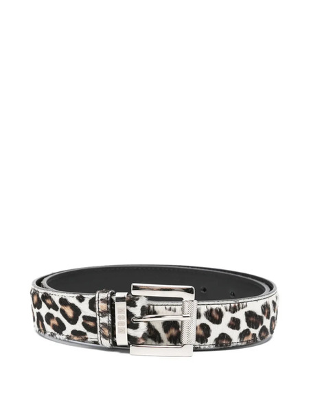  Msgm Cinturón Con Estampado De Leopardo - Neutro 