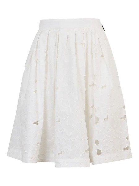  Msgm Falda Con Encaje Sangallo - Blanco 