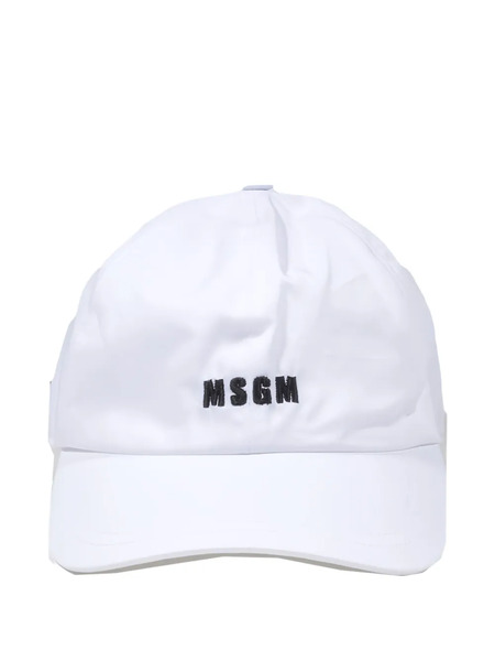  Msgm Gorra Con Logo Bordado - Blanco 