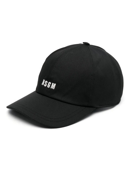  Msgm Gorra Con Logo Bordado - Negro 
