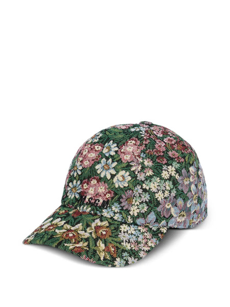  Msgm Gorra Con Motivo Floral - Verde 