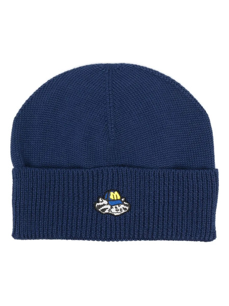  Msgm Gorro Con Parche Del Logo - Azul 