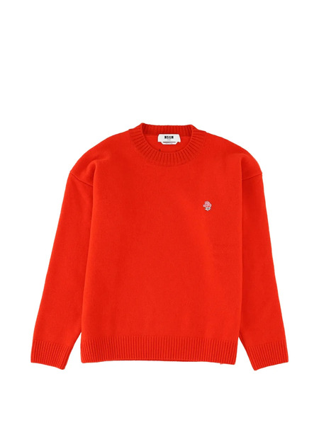  Msgm Jersey Con Cuello Redondo - Rojo 