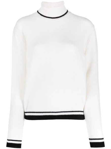  Msgm Jersey Con Puños A Rayas - Blanco 
