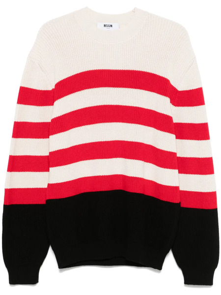  Msgm Jersey De Rayas - Neutro 
