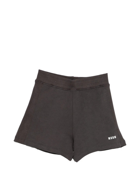  Msgm Kids Bermudas Con Logo - Gris 