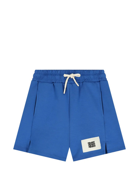  Msgm Kids Bermudas Con Parche Del Logo - Azul 
