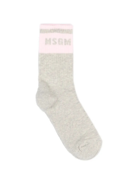  Msgm Kids Calcetines Con Logo - Gris 