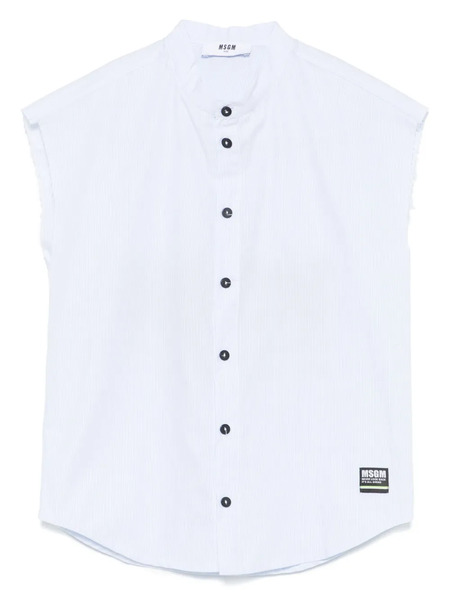  Msgm Kids Camisa Sin Mangas - Azul 