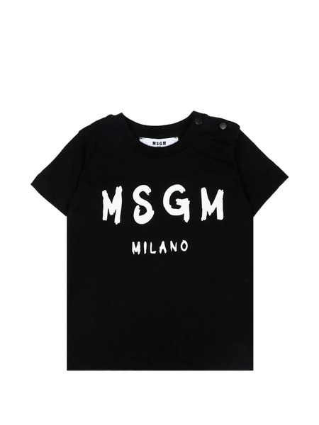  Msgm Kids Camiseta Con Logo Estampado - Negro 