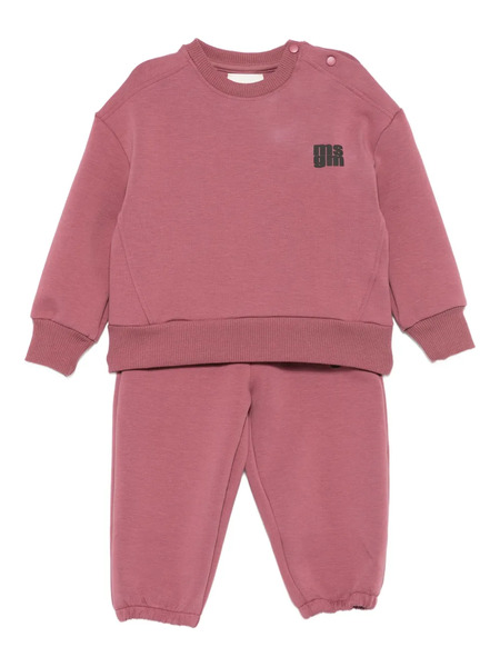  Msgm Kids Chándal Con Logo Estampado - Rosa 