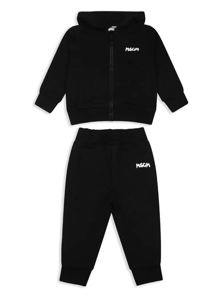  Msgm Kids Chándal De Algodón - Negro 