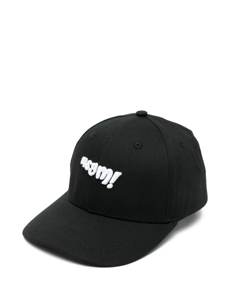  Msgm Kids Gorra Bordada - Negro 
