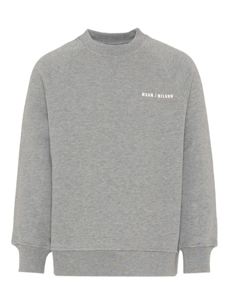  Msgm Kids Sudadera Con Cuello Redondo - Gris 