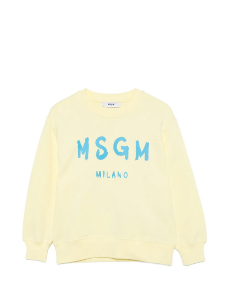  Msgm Kids Sudadera Con Logo - Amarillo 
