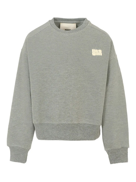  Msgm Kids Sudadera Con Logo Estampado - Gris 