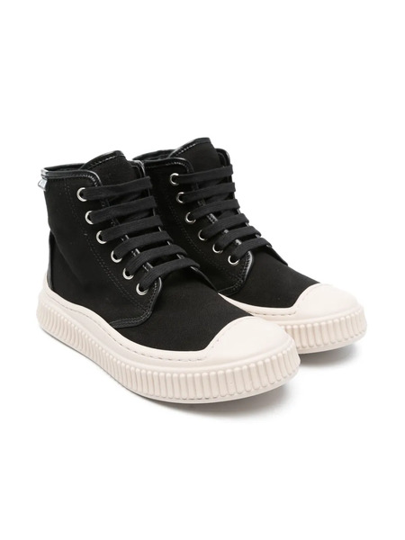  Msgm Kids Zapatillas Con Etiqueta Del Logo - Negro 