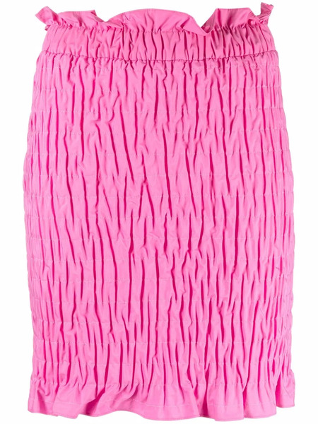  Msgm Minifalda Con Efecto Fruncido - Rosa 