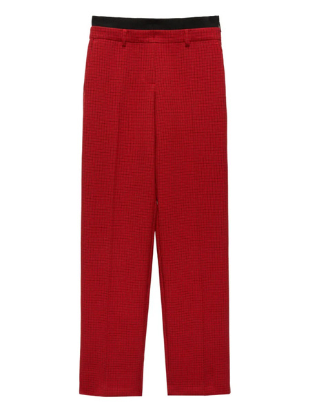  Msgm Pantalones A Cuadros - Rojo 