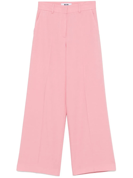  Msgm Pantalones Anchos - Rosa 
