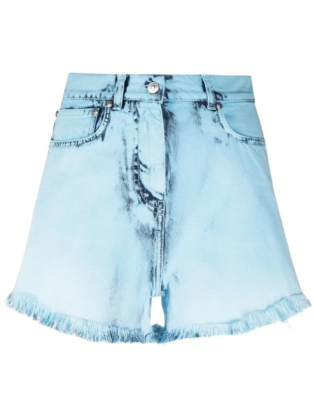  Msgm Pantalones Vaqueros Cortos Con Efecto Envejecido - Azul 