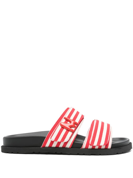  Msgm Sandalias A Rayas - Rojo 