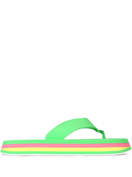  Msgm Sandalias A Rayas - Verde 