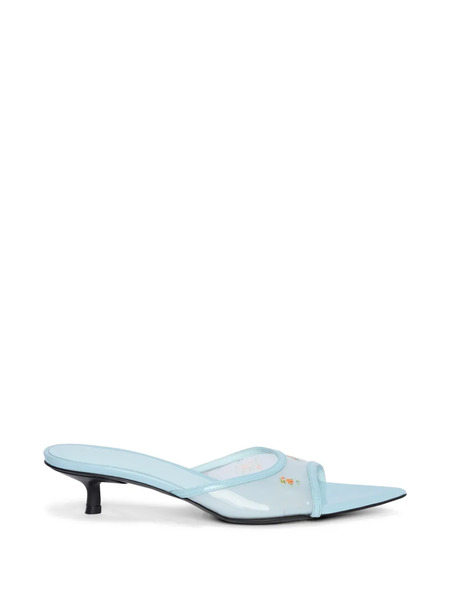  Msgm Sandalias Con Estampado Floral - Azul 