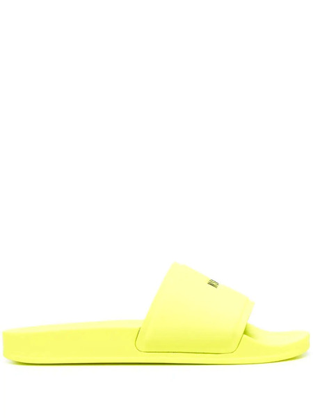  Msgm Sandalias Con Logo Estampado - Amarillo 