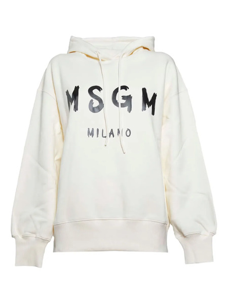  Msgm Sudadera Con Capucha Y Logo Gráfico - Neutro 
