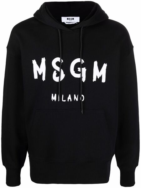 Msgm Sudadera Con Capucha Y Logo - Negro 