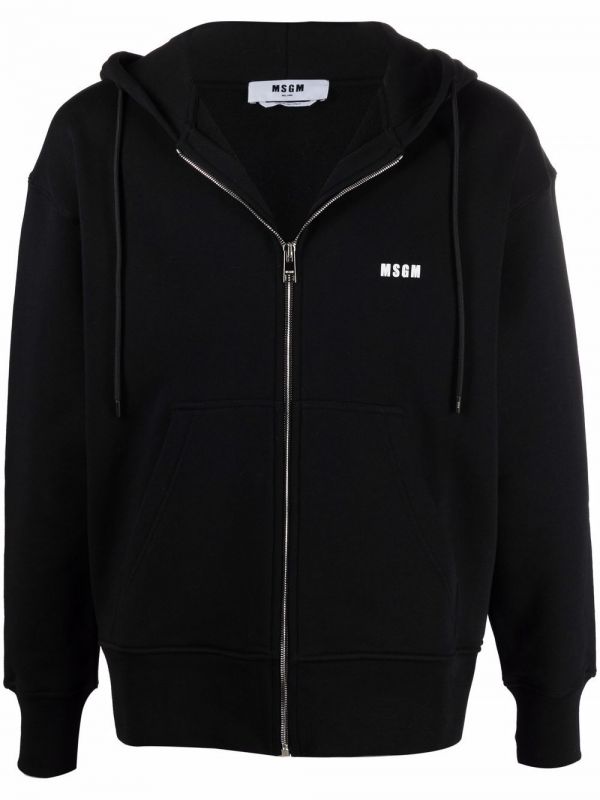  Msgm Sudadera Con Capucha Y Logo - Negro 
