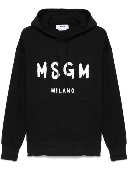  Msgm Sudadera Con Capucha Y Logo - Negro 