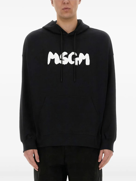  Msgm Sudadera Con Capucha Y Logo - Negro 