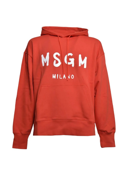  Msgm Sudadera Con Capucha Y Logo - Rojo 