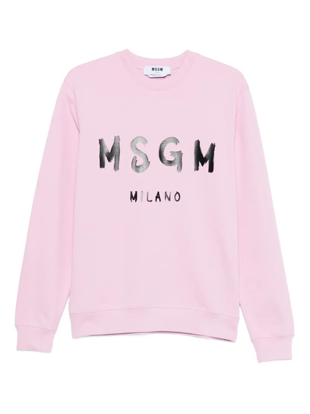  Msgm Sudadera Con Cuello Redondo - Rosa 