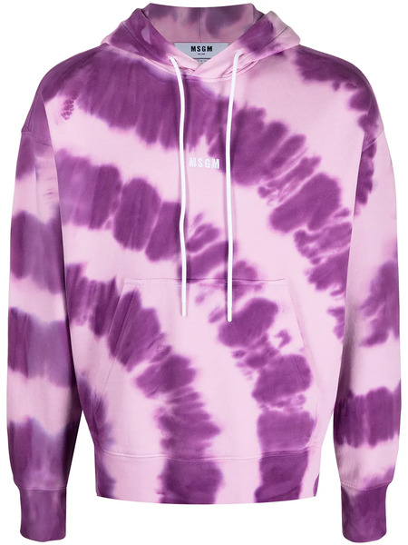  Msgm Sudadera Con Estampado Tie-dye - Morado 