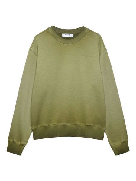  Msgm Sudadera Con Logo Bordado - Verde 