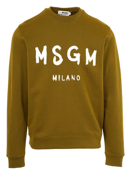  Msgm Sudadera Con Logo Estampado - Marrón 
