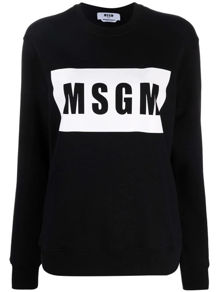  Msgm Sudadera Con Logo Estampado - Negro 