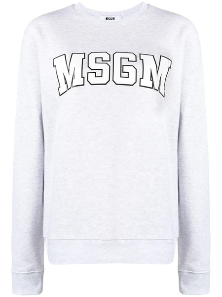  Msgm Sudadera Con Logo - Gris 