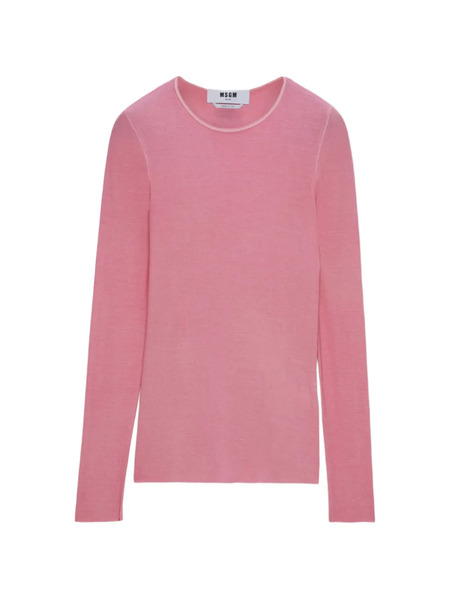  Msgm Top Con Cuello Redondo - Rosa 