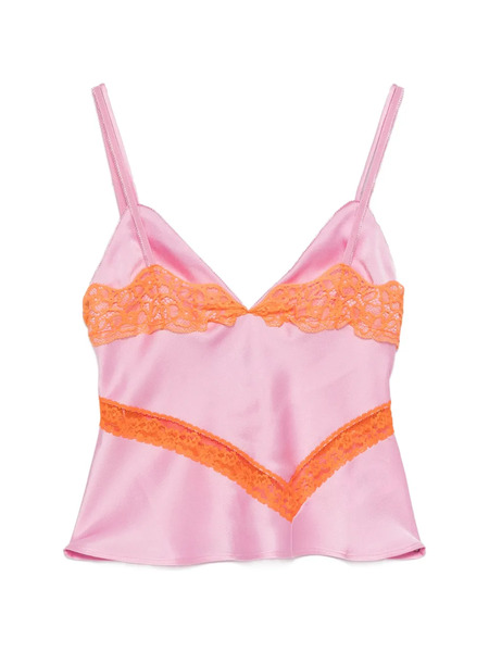  Msgm Top De Encaje - Rosa 