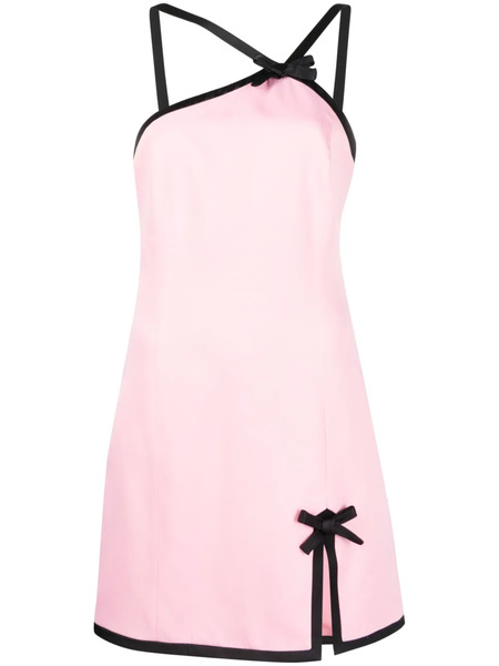  Msgm Vestido Corto Con Ribete En Contraste - Rosa 
