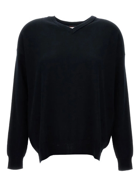  M.s.m. Jersey Con Cuello En V - Negro 