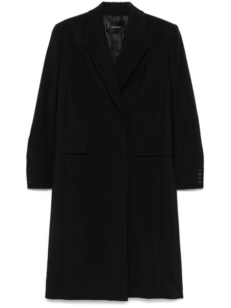  Mugler Abrigo Con Botones - Negro 